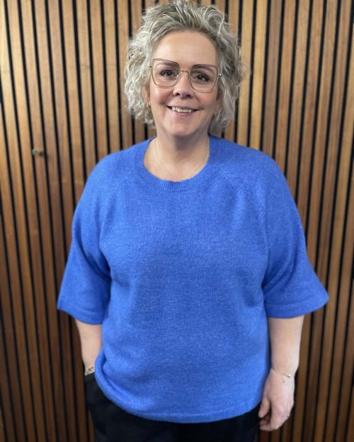 Only Simoni Kortærmet Strik Pullover Blå Melange BM: S:125 M:135 L:145 XL:155 Lg:70 Vejl. 259,95