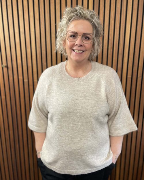 Only Simoni Kortærmet Strik Pullover Sand Melange BM: S:125 M:135 L:145 XL:155 Lg:70 Vejl. 259,95