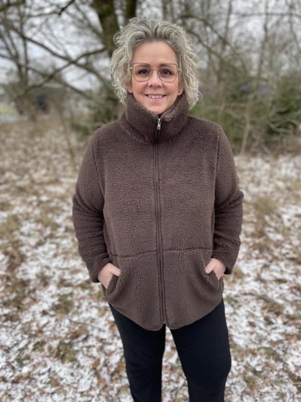 Wasabi Nettie 2 Bamse Cardigan M/Lynlås Brun BM: S:130 M:140 L:150 XL:160 LG:75 Vejl. 399,95 - Billede 2