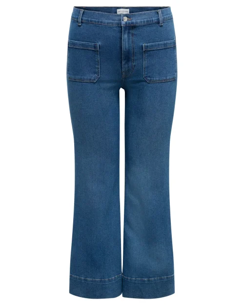 Only Cypress Høj Talje Flared Jeans M/Lommer Medium Blue Denim Skl:78 Vejl. 329,95