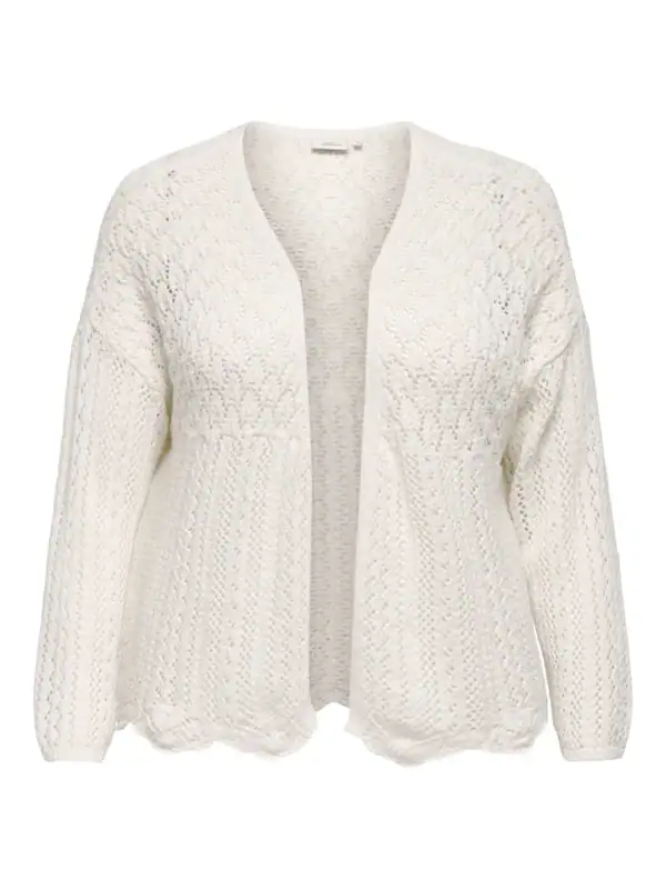 Only Nola 7/8 Strik Åben Cardigan Hvid BM: S:125 M:135 L:145 XL:155 LG:65 Vejl. 279,95