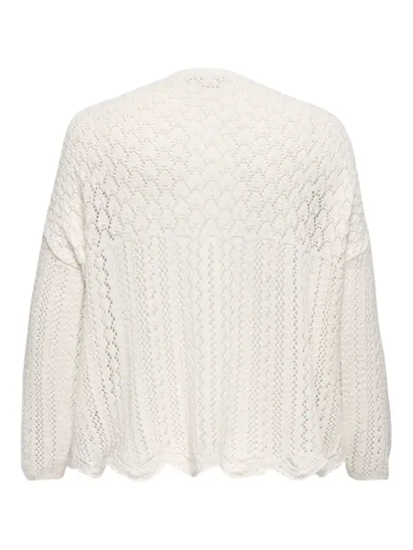 Only Nola 7/8 Strik Åben Cardigan Hvid BM: S:125 M:135 L:145 XL:155 LG:65 Vejl. 279,95 - Billede 2