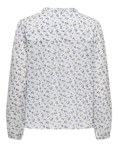 Alternative view of Only Roanne Bluse M/Blomster Print Hvid/Blå BM: 42:120 44:125 46:130 48:135 50:140 52:145 54:150 Lg:70 Vejl. 249,95