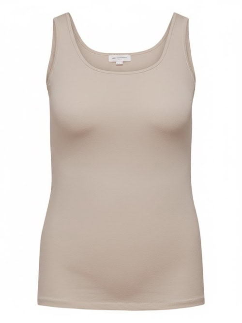 Only Time Tank Top o-hals sand Lg:70 Vejl.129,95