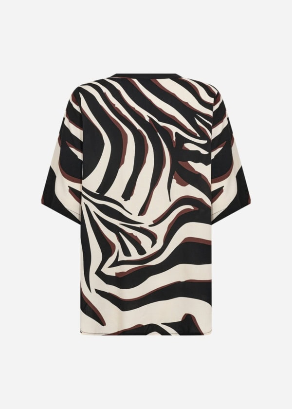 Wasabi Salma 1 Bluse M/Print Creme/Brun/Sort BM: 44:120 46/48:130 50/52:140 54/56:150 Lg:75 Vejl. 299,95 - Billede 2
