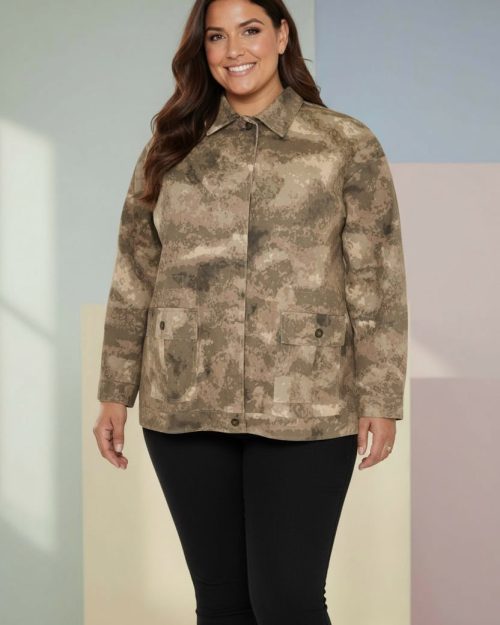 Alternative view of Cassiopeia Camette Jakke M/Print Sand/Khaki Combi BM: S:130 M:140 L:150 XL:160 Lg:75 Vejl. 450,-