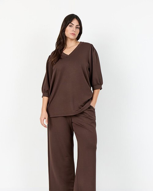 Alternative view of Wasabi Sabina 8 Brun Bluse M/Modal BM: 42:120 44:125 M:135 L:145 XL:155 Lg:75 Vejl.299,95