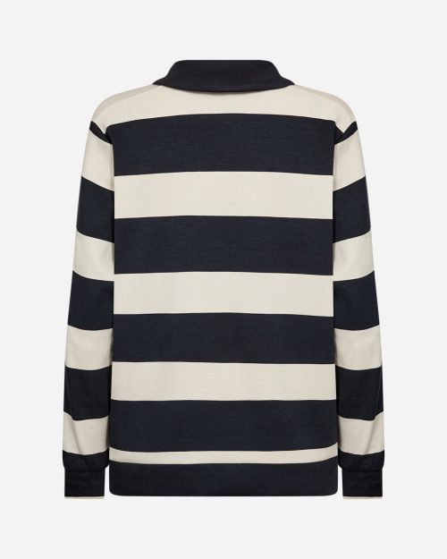 Alternative view of Wasabi Chaline 2 Stribet Langærmet Bluse/Sweatshirt M/Modal Navy/Råhvid BM: S:130 M:140 L:150 XL:160 Lg:75 Vejl.399,95