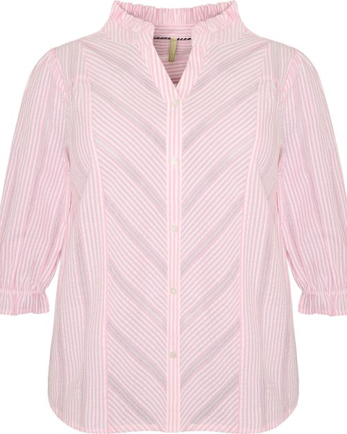 Cassiopeia Gunna Stribet Skjorte Pink Combi BM: S:120 M:130 L:140 XL:150 Lg:70 Vejl. 349,95,-
