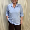 Wasabi Sabina sweat bluse lyseblå. BM: 42:125 44:130 46/48:140 50/52:150 Lg:75 Vejl.349,95