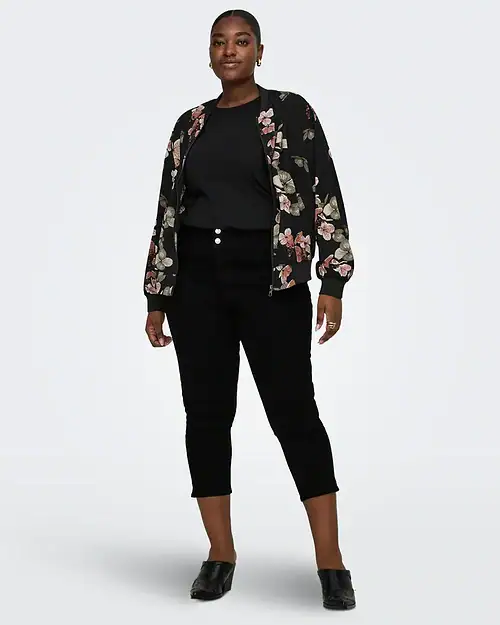 Alternative view of Only Cruz Høj Talje Skinny Denim Capri Sort Skl. 58 Vejl. 299,95