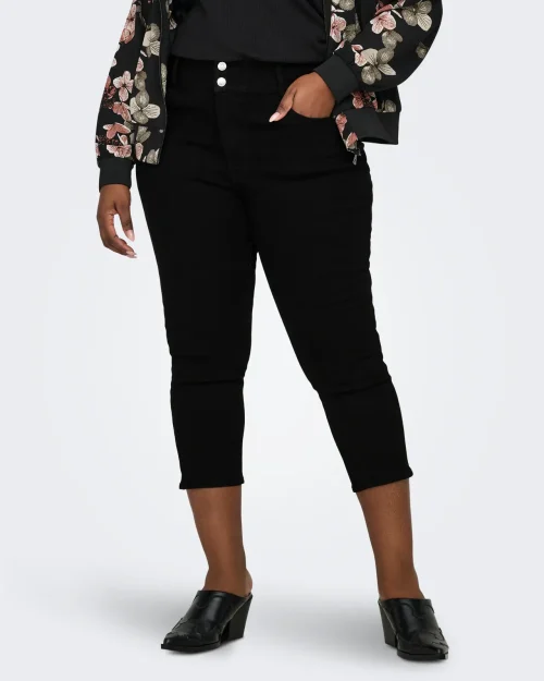 Only Cruz Høj Talje Skinny Denim Capri Sort Skl. 58 Vejl. 299,95