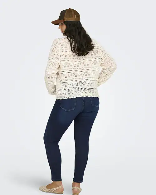 Alternative view of Only Elke Strik Pullover Råhvid BM: S:120 M:130 L:140 XL:150 Lg:65 Vejl. 229,95