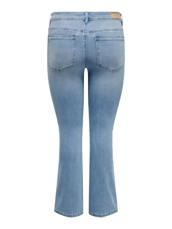 Only Sally Høj Talje Flared Fit Jeans Light Medium Blue Denim Skl. 78 - Billede 5