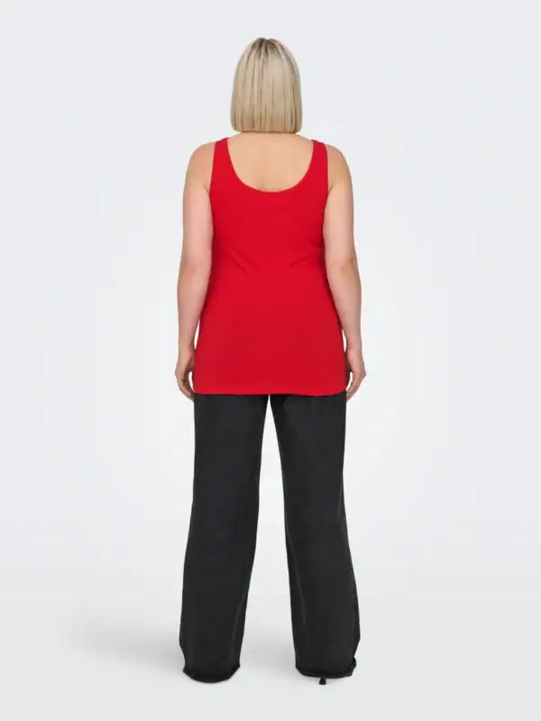 Only Time Tank Top o-hals rød Lg:70 Vejl.129,95 - Billede 4