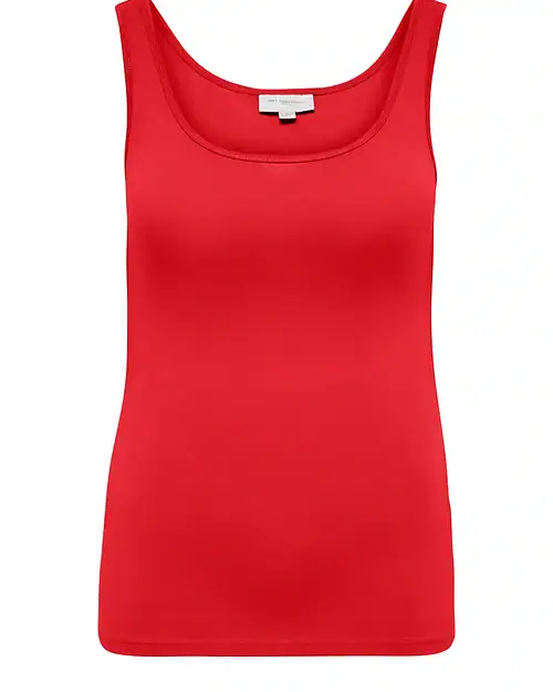 Only Time Tank Top o-hals rød Lg:70 Vejl.129,95