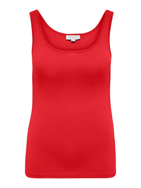 Only Time Tank Top o-hals rød Lg:70 Vejl.129,95