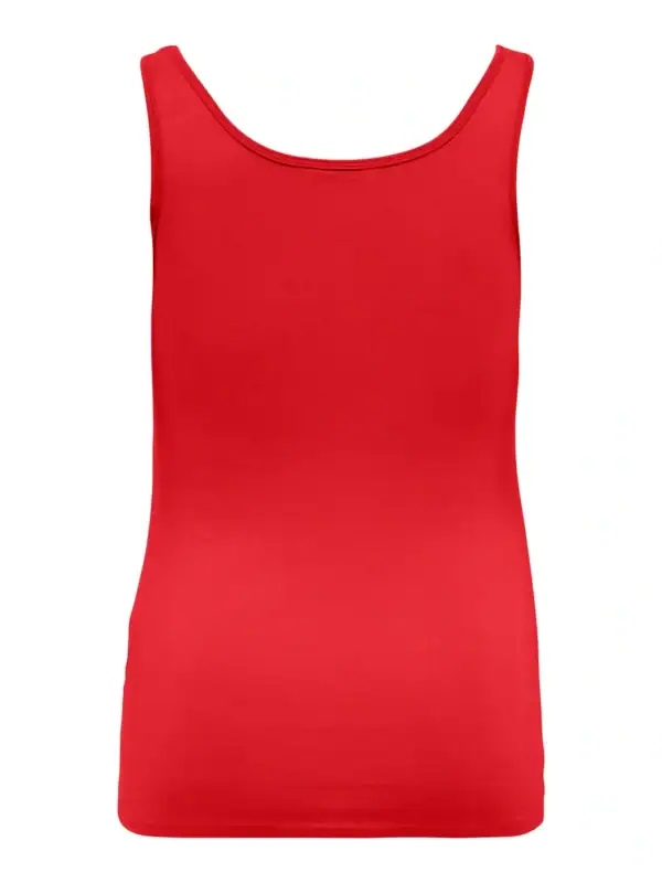 Only Time Tank Top o-hals rød Lg:70 Vejl.129,95 - Billede 2