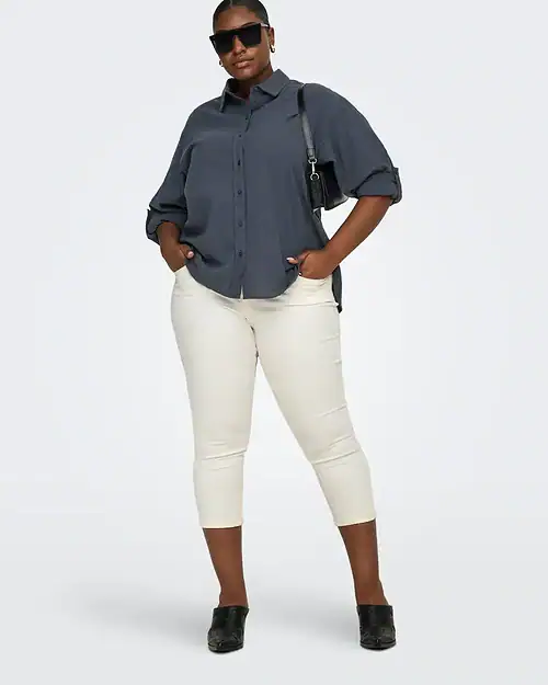 Alternative view of Only Willy Reg Waist Skinny Capri Jeans Beige Skl. 58 Vejl. 379,95