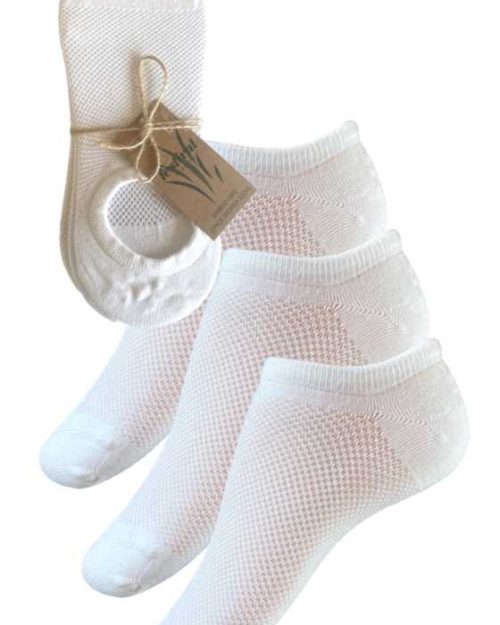 Festival bamboo sneaker sock 3-pack hvid ONE SIZE