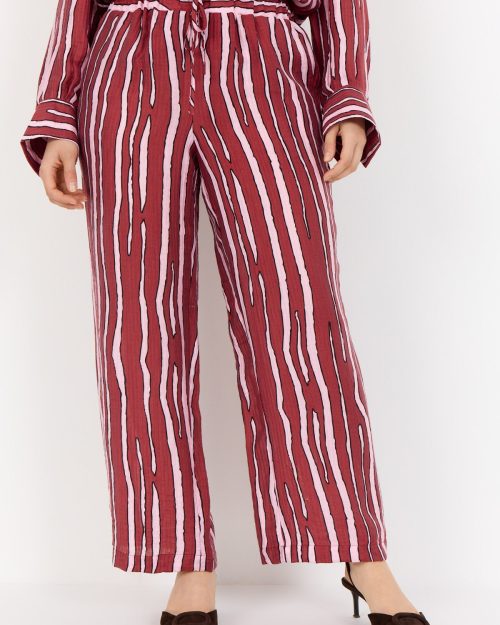 Wasabi Chanella 3 Bukser Bordeaux/Lyserød M/Print Skl:68 Vejl. 399,95