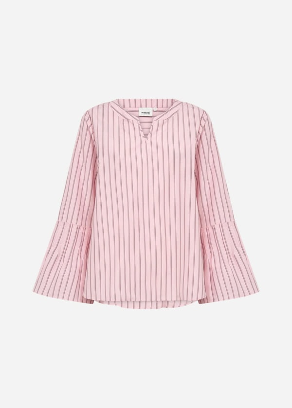 Wasabi Cristin 1 Stribet Bluse Lyserød/Brun BM: 40:110 42:120 44:130 46/48:140 50/52:150 54/56:160 Lg:75/85 Vejl. 499,95 - Billede 4