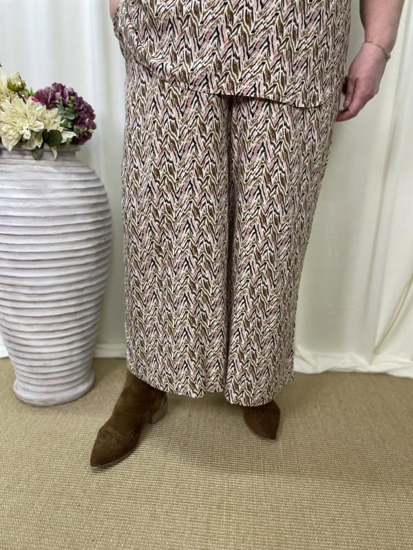 Only Nova Skirt Pant M/Print Beige/Grøn/Brun/Rosa SKL:60 Vejl. 299,95