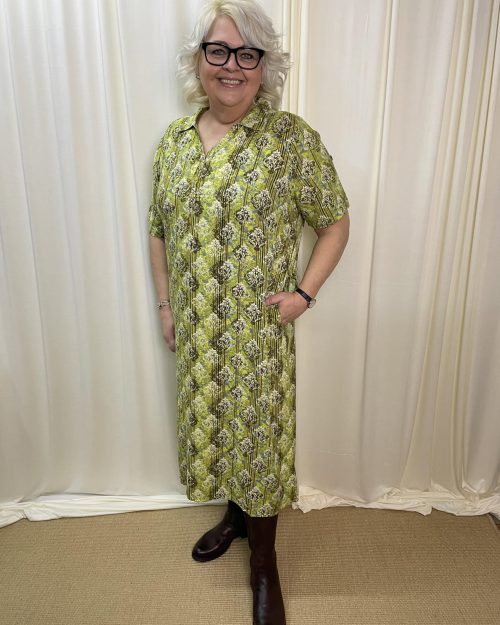 Cassiopeia alessina Kjole M/Print Green Combi BM: S:125 M:130 L:140 XL:150 LG:125 Vejl. 400,-