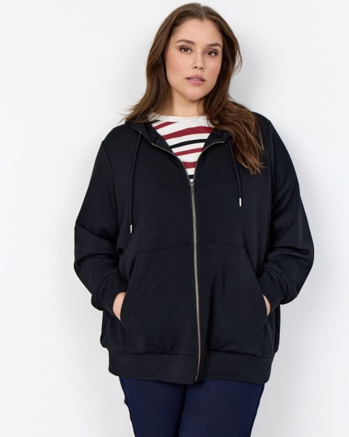 Wasabi Sabina 74 Sweatshirt Hættetrøje M/Modal Sort BM: 38:115 40:120 42:125 44:130 46/48:140 50/52:150 54/56:160 58:170Lg:75 Vejl.499,95