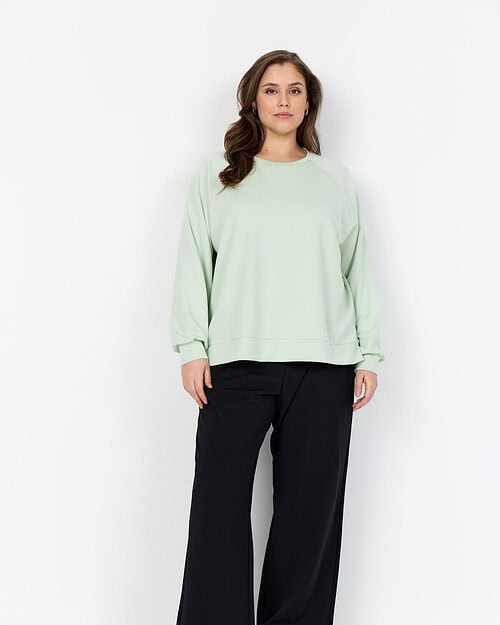 Alternative view of Wasabi Sabina 82 Bluse/Sweatshirt M/Modal Lys Mint M/Tekst BM: 44:135 46/48:145 50/52:155 54/56:160 Lg:70 Vejl.299,95