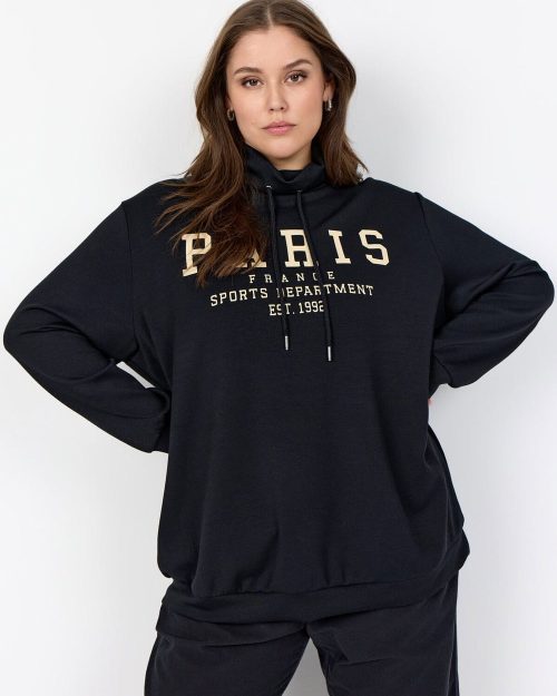 Wasabi Sabina 78 Sweatshirt M/Modal Sort PARIS BM: 38:120 40:125 42:135 44:140 46/48:150 50/52:160 54/56:170 Lg:80 Vejl.399,95
