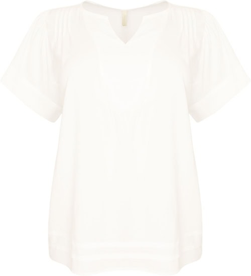 Cassiopeia Dinessi Kortærmet Bluse Off-White BM: S:125 M:135 L:145 XL:155 LG:75 Vejl. 329,-
