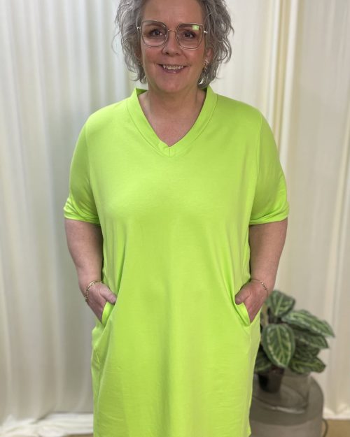 Cassiopeia Ullabalula Sweat Kjole M/Lommer Apple Green BM: S:125 M:135 L:145 XL:155 LG:105 Vejl. 400,-