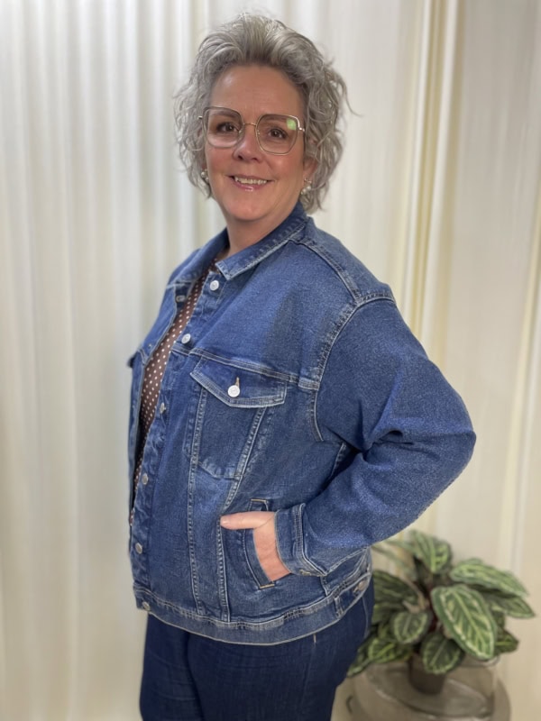 Only Kona Oversize Denim Jakke Medium Blue Denim BM: 42:125 44:130 46:135 48:140 50:145 52:150 54:155 LG:70 Vejl. 529,95 - Billede 3