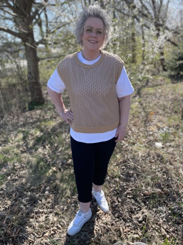 Cassiopeia Liana Strik Vest Camel BM: S:130 M:140 L:150 XL:160 LG:65 Vejl. 300,- - Billede 2