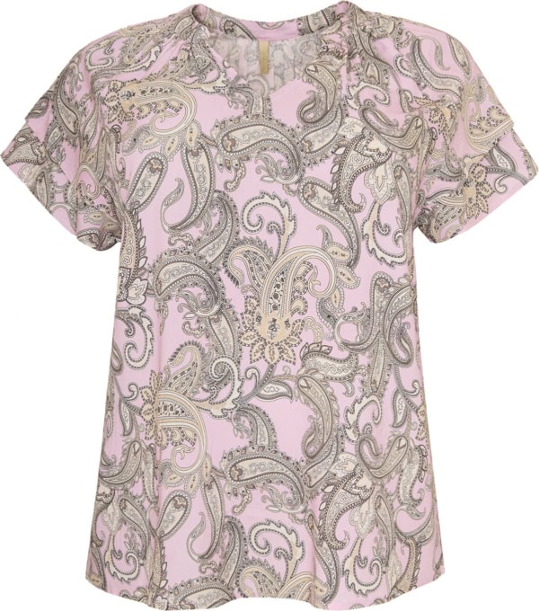 Cassiopeia Majette Kortærmet Bluse Paisley Print Pink Combi BM: S:125 M:135 L:145 XL:155 LG:75 Vejl. 300,-