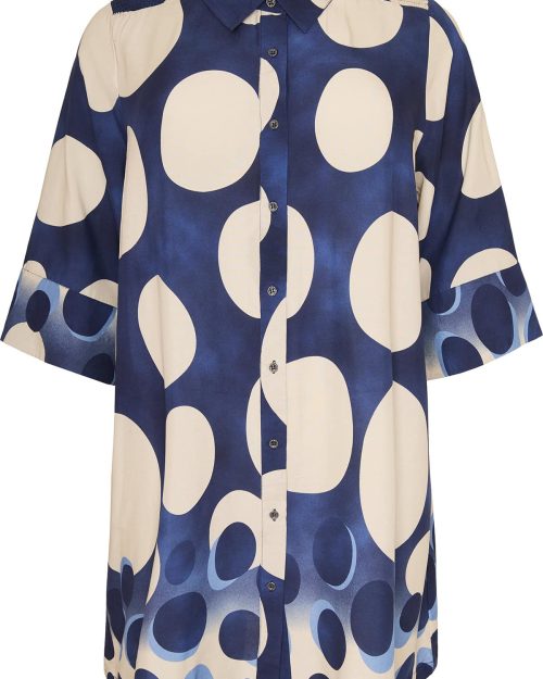 Alternative view of Cassiopeia Odettesse Tunic 3/4 Ærme Blå M/Beige Cirkler BM: S:120 M:130 L:140 XL:150 LG:100 Vejl. 449,-