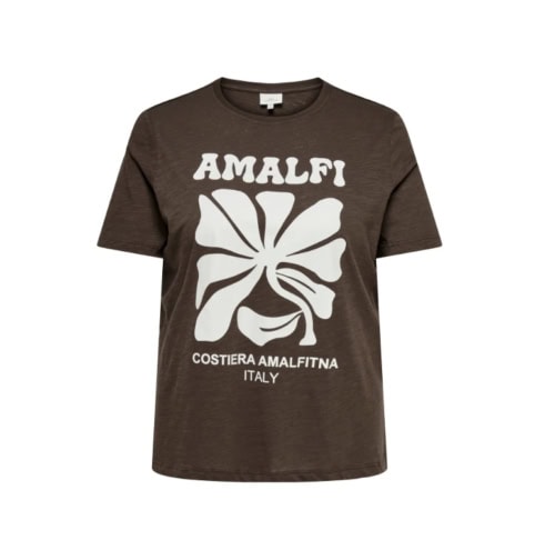 Only Esma T-Shirt Brun M/Print AMALFI BM: M:120 L:130 XL:140 LG:70 Vejl. 129,95