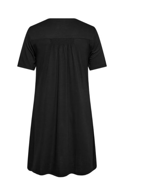 Alternative view of Only Coral V-Neck Kortærmet Kjole Sort BM: S:115 M:125 L:135 XL:145 LG:95 Vejl. 199,95