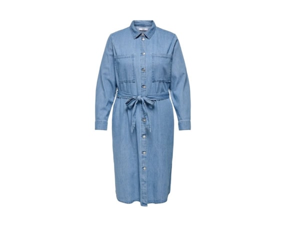 Only Mary Lang Denim Kjole M/Bindebånd Light Blue BM: 42:115 44:120 46:125 48:130 50:135 52:140 54:150 LG:120 Vejl. 529,95