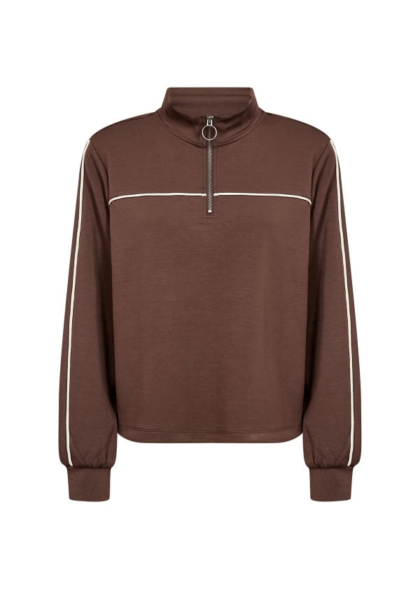 Wasabi Sabina 88 Sweatshirt Halv Lynlås M/Modal Brun BM: 38:120 40:125 42:130 44:135 46/48:140 50/52:150 54/56:160 LG:70 Vejl. 399,95 - Billede 2