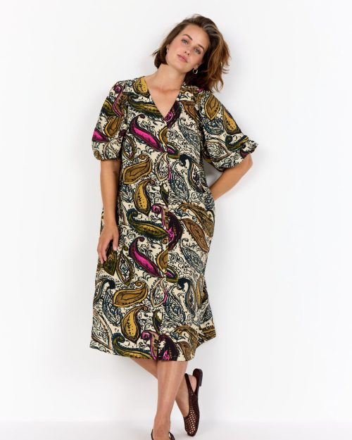 Wasabi Heva 4 Kjole Creme M/Paisley Print Vejl. 599,95
