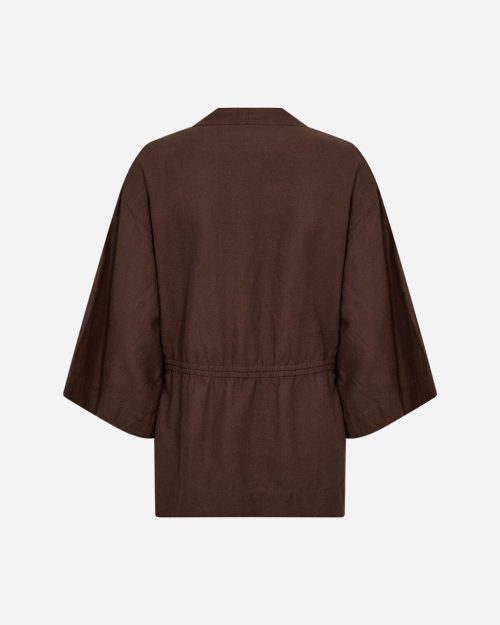 Alternative view of Wasabi Corinna 25 Hør/Viskose Skjorte Brun M/Bindebånd Vejl. 599,95