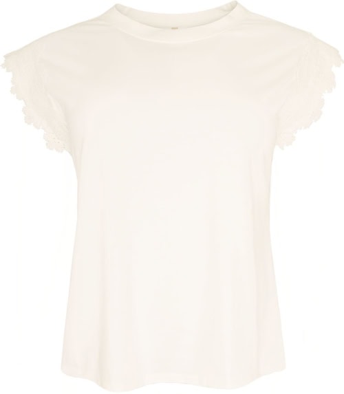 Cassiopeia Fletesse Top M/Blonde Broderi Off-White BM: S:125 M:135 L:145 XL:155 LG:72 Vejl. 300,-