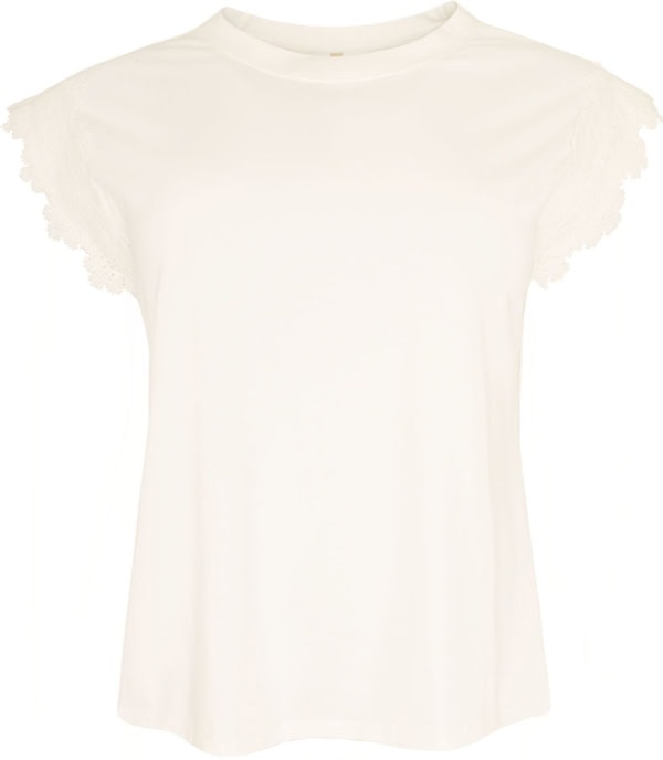 Cassiopeia Fletesse Top M/Blonde Broderi Off-White BM: S:125 M:135 L:145 XL:155 LG:72 Vejl. 300,-