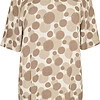 Cassiopeia Holissa Kortærmet Bluse M/Cirkler Sand Combi BM: S:130 M:140 L:150 XL:160 LG:80 Vejl. 349,-