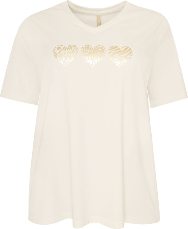 Cassiopeia Letilla T-Shirt M/Hjerter Off-White Combi BM: S:120 M:130 L:140 XL:150 LG:75 Vejl. 250,- - Billede 2