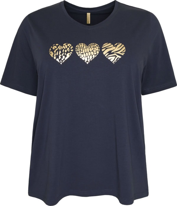 Cassiopeia Letilla T-Shirt M/Hjerter Navy Combi BM: S:120 M:130 L:140 XL:150 LG:75 Vejl. 250,-
