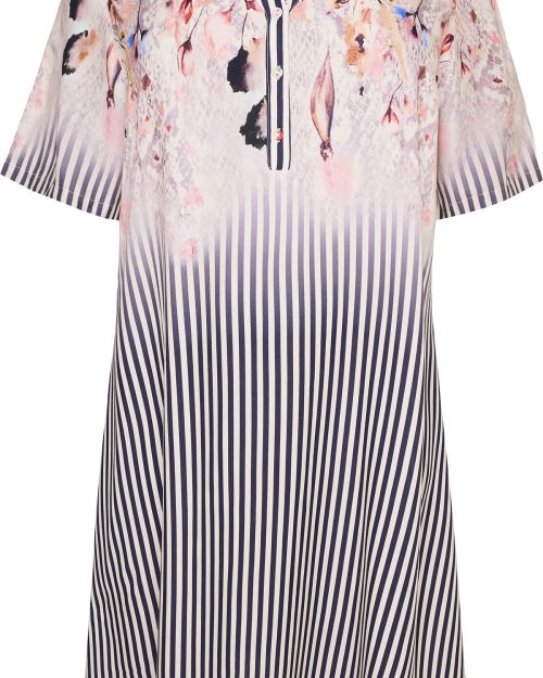 Alternative view of Cassiopeia Marilyn Kjole Stribet M/Print Navy Combi BM: S:115 M:125 L:135 XL:145 LG:110 Vejl. 400,-