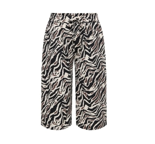 Only Elite Culotte Pants M/Grafisk Print Sort/Brun/Creme SKL:50 Vejl. 299,95 - Billede 3